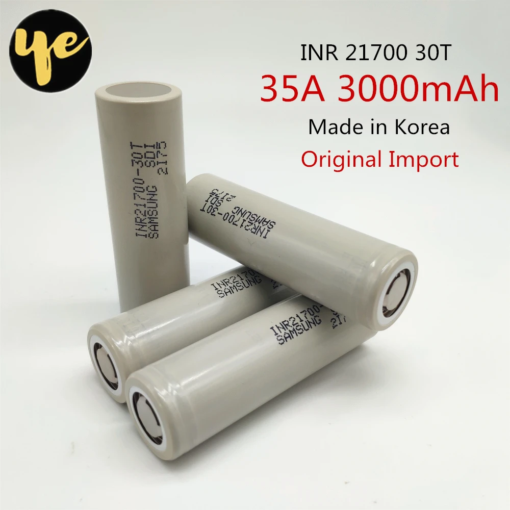 1 шт. для samsung INR21700-30T 30T 21700 3000mah 35A 3,7 V аккумуляторная батарея с плоским верхом PK NCR21700A