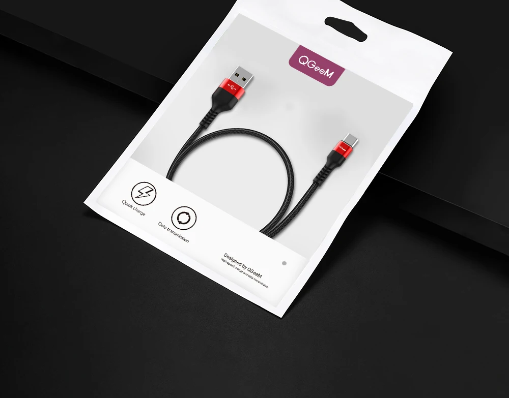 QGEEM usb type-C кабель USB-C быстрой зарядки мобильного телефона USB кабель для samsung Galaxy S8 huawei mate 20 Xiaomi usb type-C