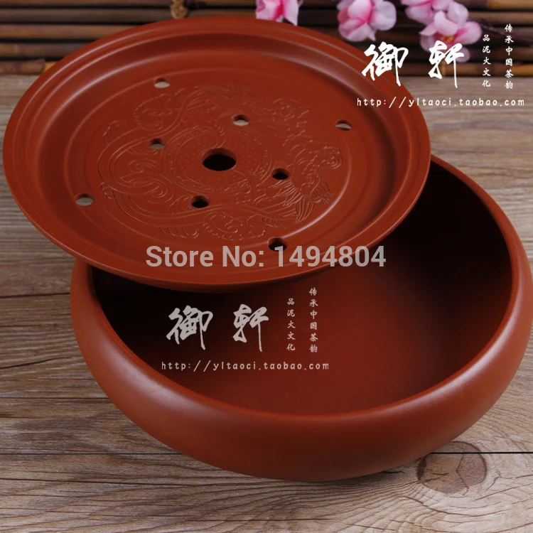 Чайный поднос ручной работы Yixing Redware (фиолетовая глина) керамические чайные