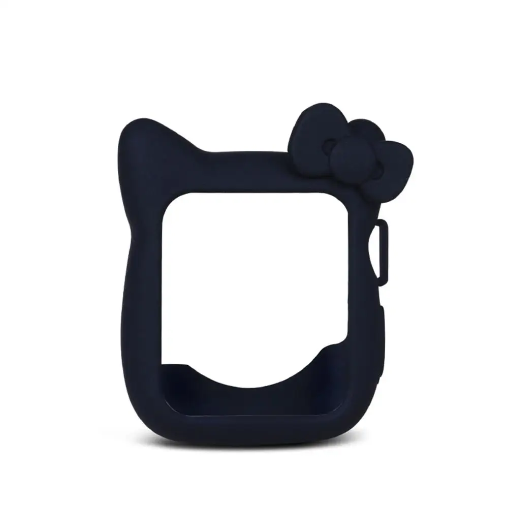 Kitty Black black Силиконовый чехол для Apple watch 3 2 1 42 мм 38 мм милый женский мультяшный резиновый чехол для часов hello kitty Minnie для Iwatch 3 2 1 - Цвет ремешка: Kitty Black black