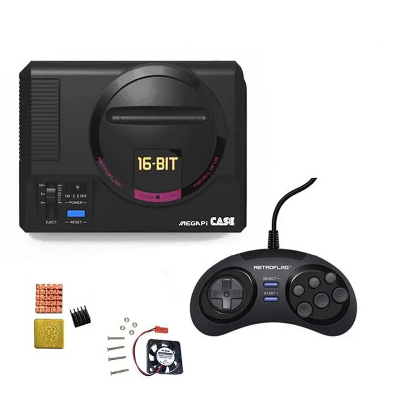 Kit B Чехол Retroflag MEGAPi/игровой контроллер функциональная кнопка+ вентилятор+ радиатор+ мощность 5 В 3A для Raspberry Pi 3 B Plus(3B+)/3B/2B - Цвет: Kit B