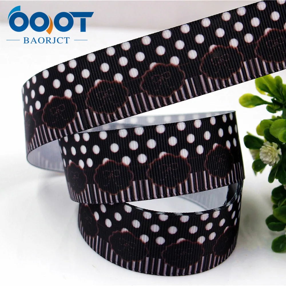 OOOT BAORJCT 176035 25mm 10yard Cartoon Ribbons Thermal transfer Printed grosgrain Wedding Accessories DIY handmade material | Дом и сад