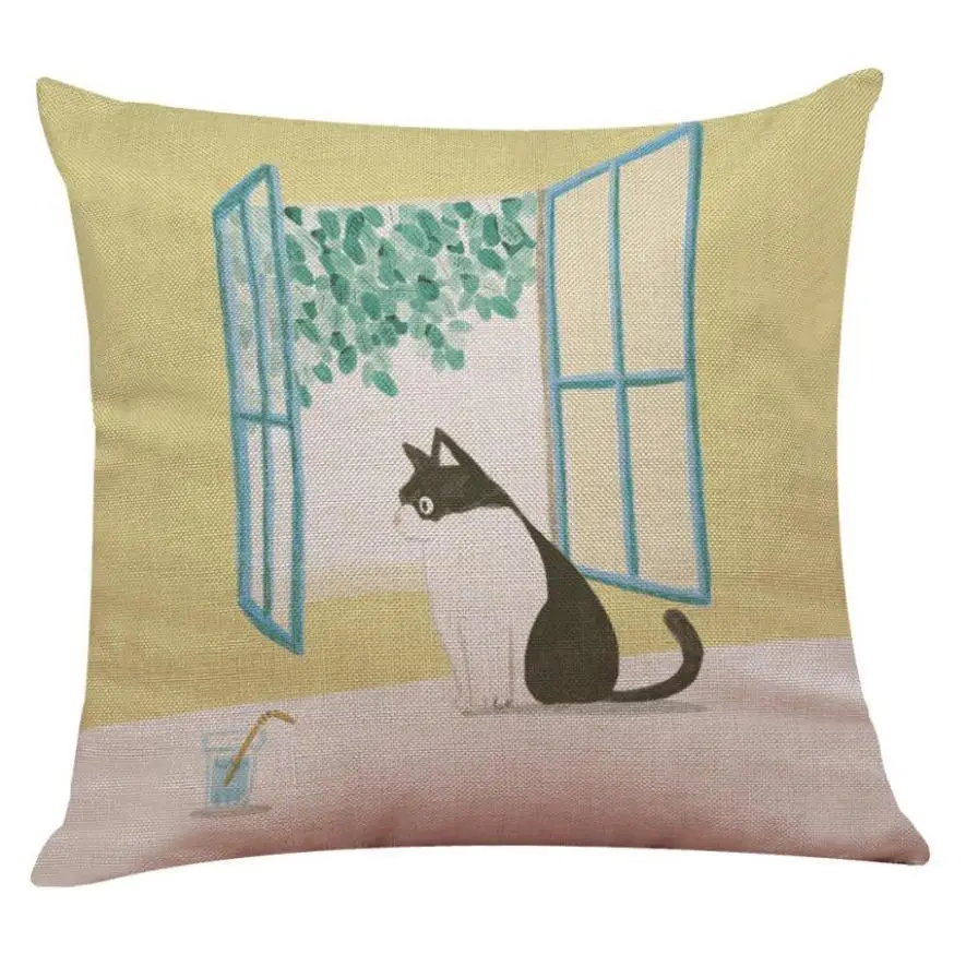 Милый Кот диван-кровать домашние наволочки декоративная наволочка 45x45 см для