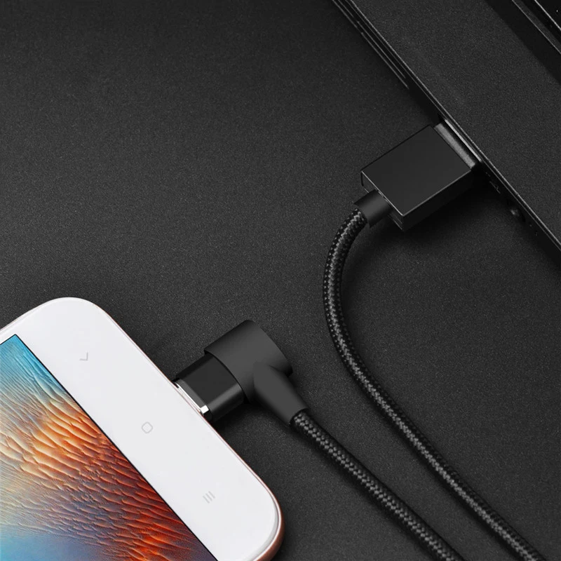 90 градусов угол 3 в 1 Магнитный зарядный кабель L форма для iPhone/Micro USB/type C USB C 2.1A Быстрый Магнит кабель для зарядки данных