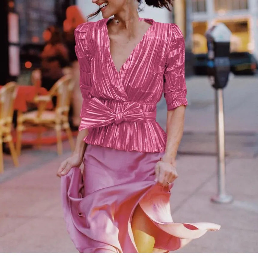 Женская Праздничная блузка в Корейском стиле винтажная повседневная