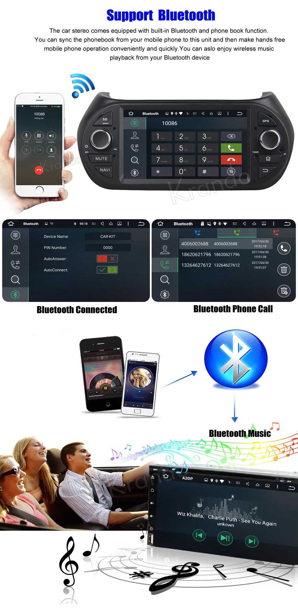 Автомобильный радиоприемник Krando Android 9 0 gps для fiat fiorino Qubo Citroen Nemo Peugeot Bipper 2008 +