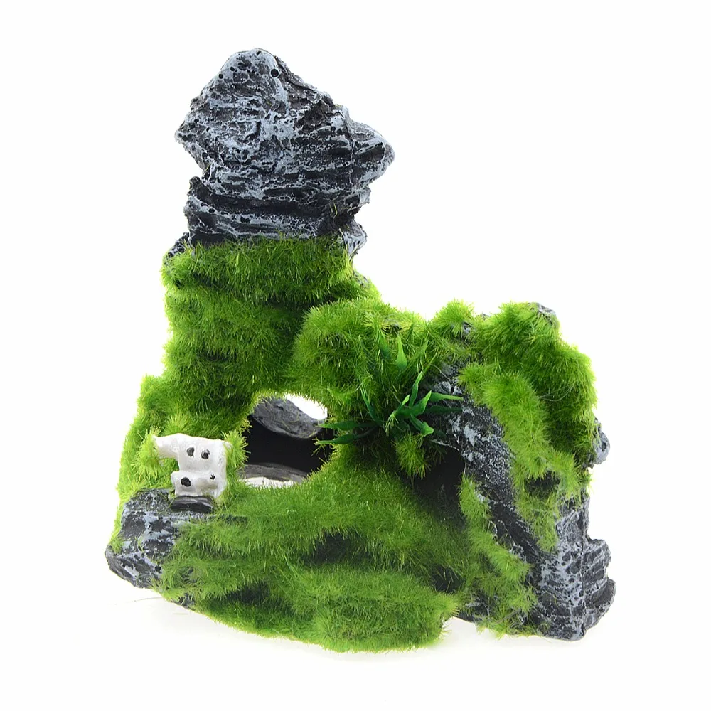 Аквариумный пейзаж с видом на горы украшение в виде скалы для аквариума из смолы