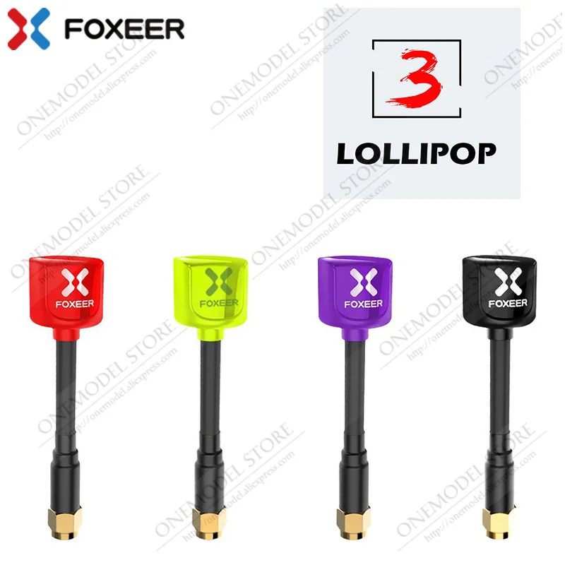 2 шт. 59 мм Foxeer Lollipop 3/5 8G антенна RHCP FPV 2.5Dbi SMA/RP SMA/мини Антенна 7 3g для рама фристайла