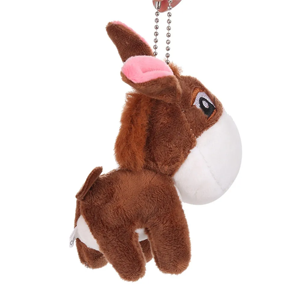 

2021 New Backpack Accessories Unisex Cute Plush Toys Little Donky Soft Stuffed Animals Accompany Happy Dolls Xmas Gift 4 Colors