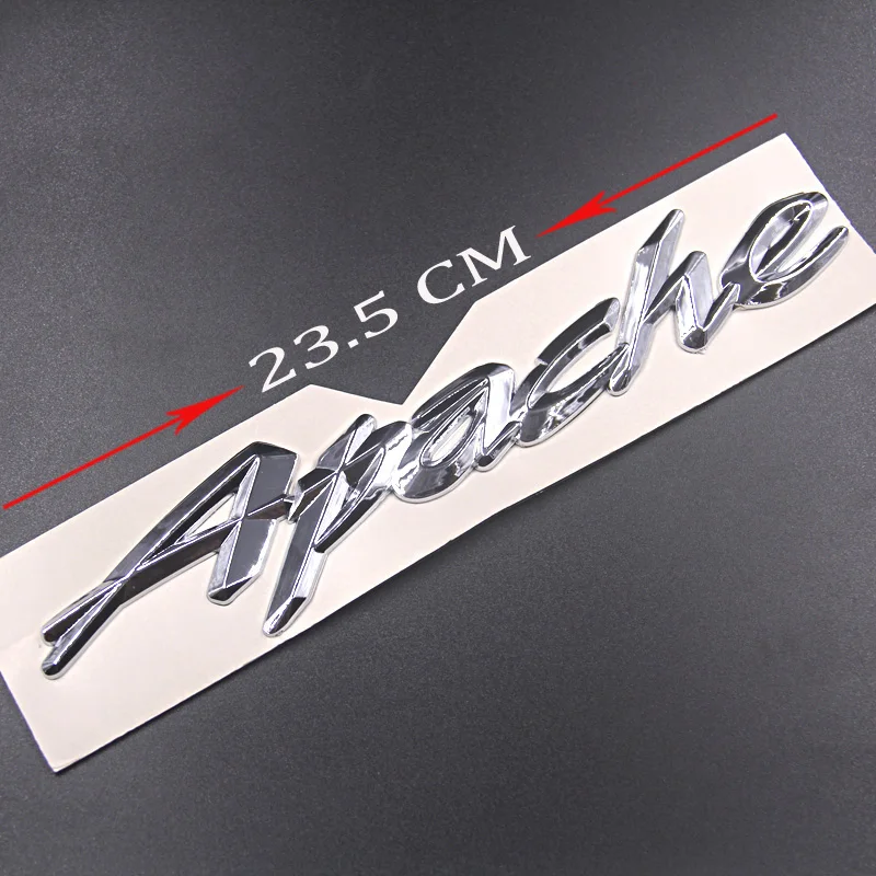 2 шт. логотип APACHE для мотоцикла модифицированный автомобиля серебристый