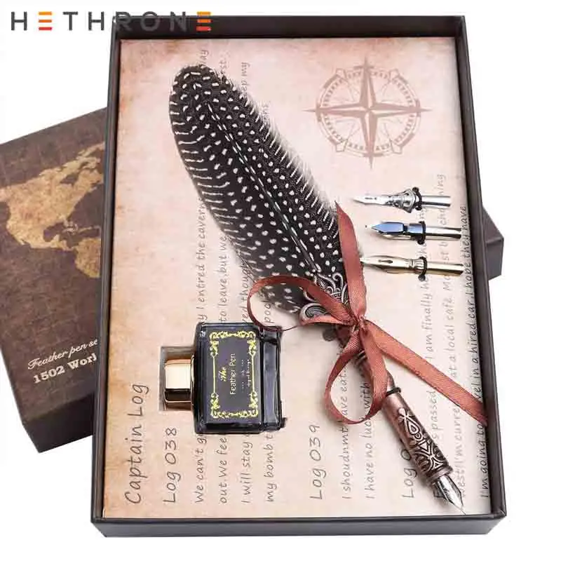 Hethrone волновой точки чернила перьевая ручка Винтаж перо Носки с рисунком