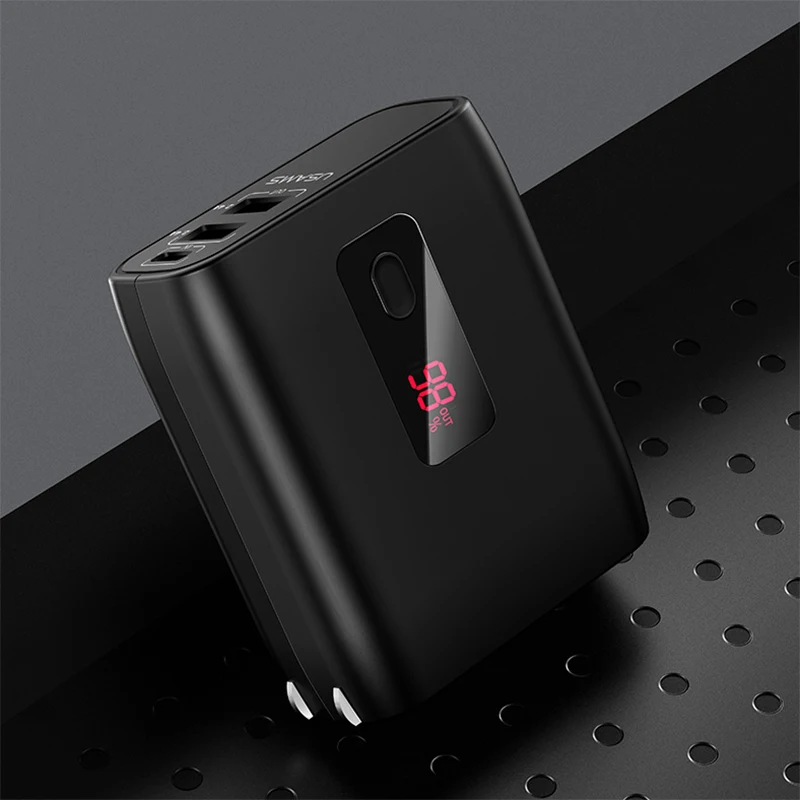 5000 mAh многофункциональный банк питания двойной USB банк питания быстрая зарядка 5 V/2A зарядный разъем и блок питания для путешествий с ЖК-дисплеем