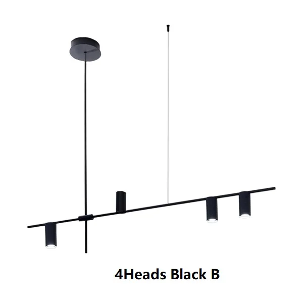 4Heads Black B Креативная художественная линия, Геометрическая золотистая черная барная Подвесная лампа, пост-современная столовая декоративная Подвесная лампа - Цвет корпуса: 4Heads Black B