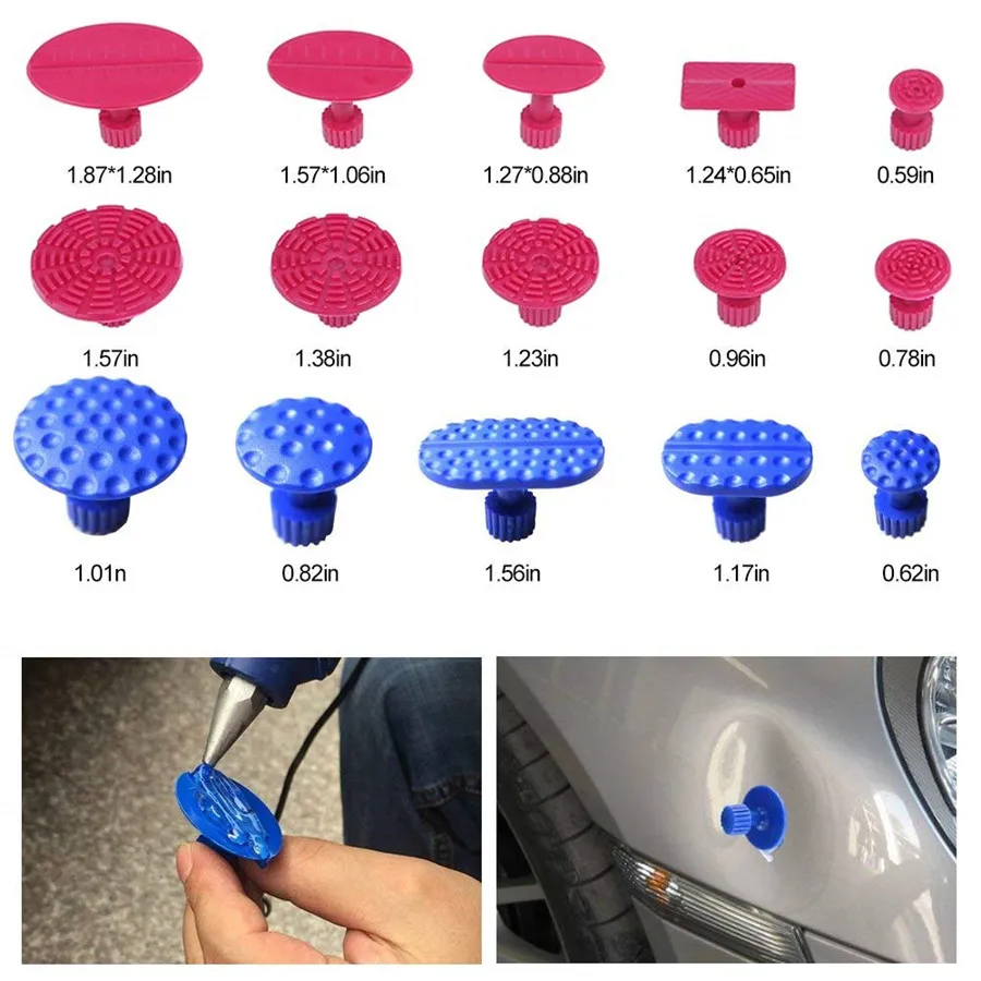 melhor Carro Dent Extrator Kit-pdr Paintless Dent Ferramentas De Reparo E Cola Varas Para O Corpo Automático Mossas Dings Conjunto De Ferramentas De Remoção De Danos Causados Por Granizo