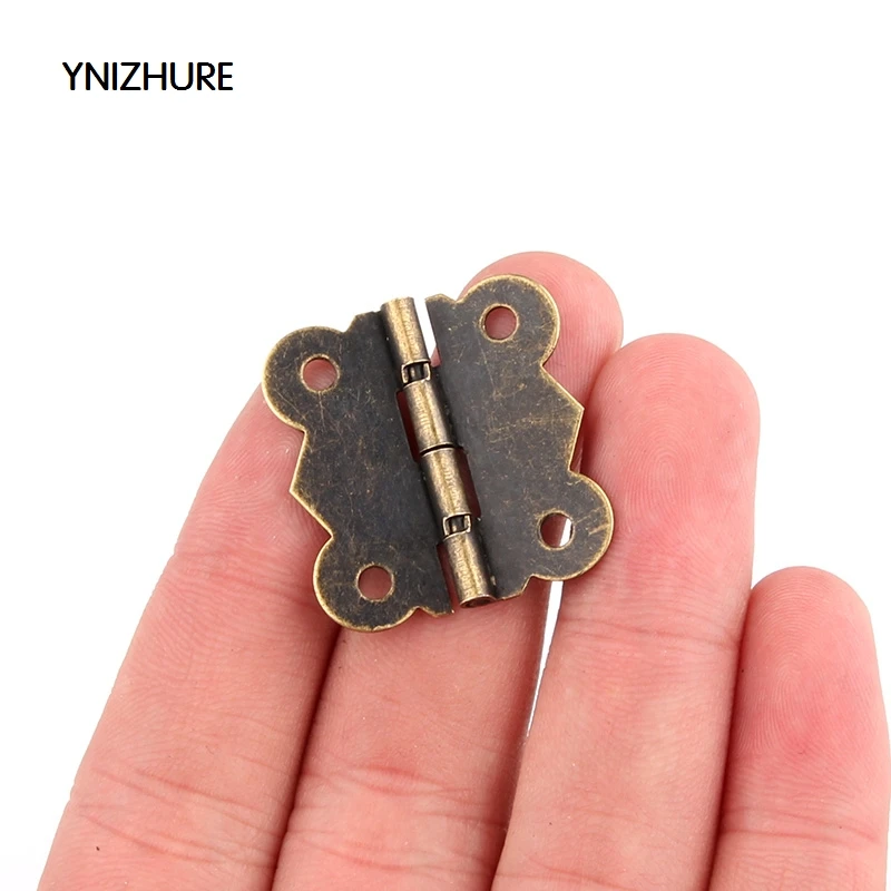 50pcs 30*25mm Butterfly Wooden Wine Box Antique Hinge Metal Small Hinges Crafts Flat 90 Degrees Top Fashion Blum Muebles