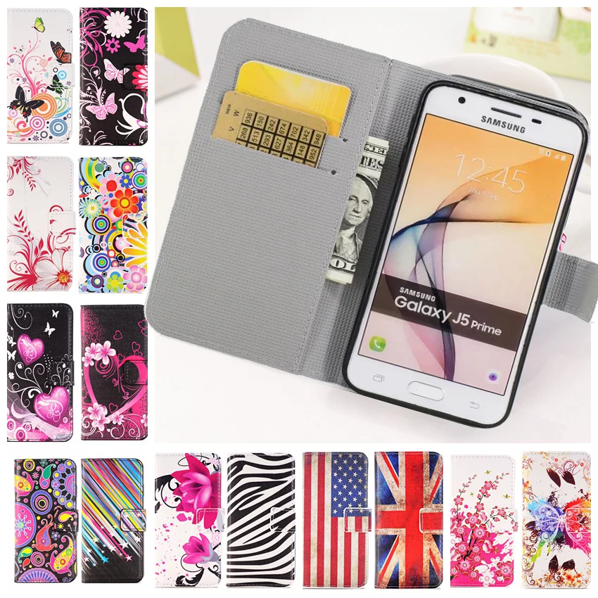 Чехол бумажник для Samsung Galaxy J7/J5/J2 Prime grand prime plus g532 G570 G610|Чехлы-портмоне| |