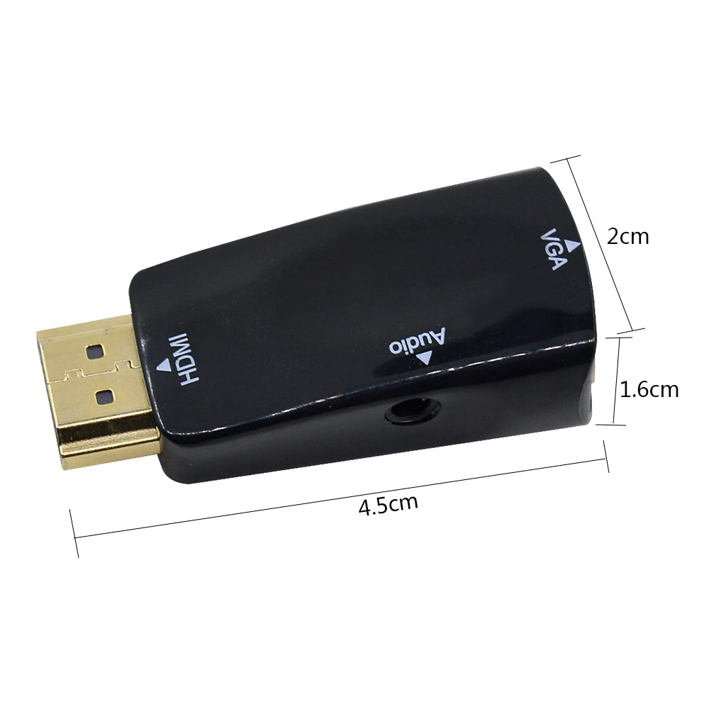 CHIPAL HD 1080P HDMI в VGA конвертер адаптер с 3,5 мм аудио кабель HDMI2VGA для ПК планшет ноутбук Настольный к HDTV монитор