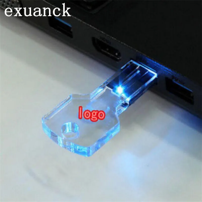 Exuanck usb drive Горячее предложение светодиодный прозрачный &quotсделай сам&quot с