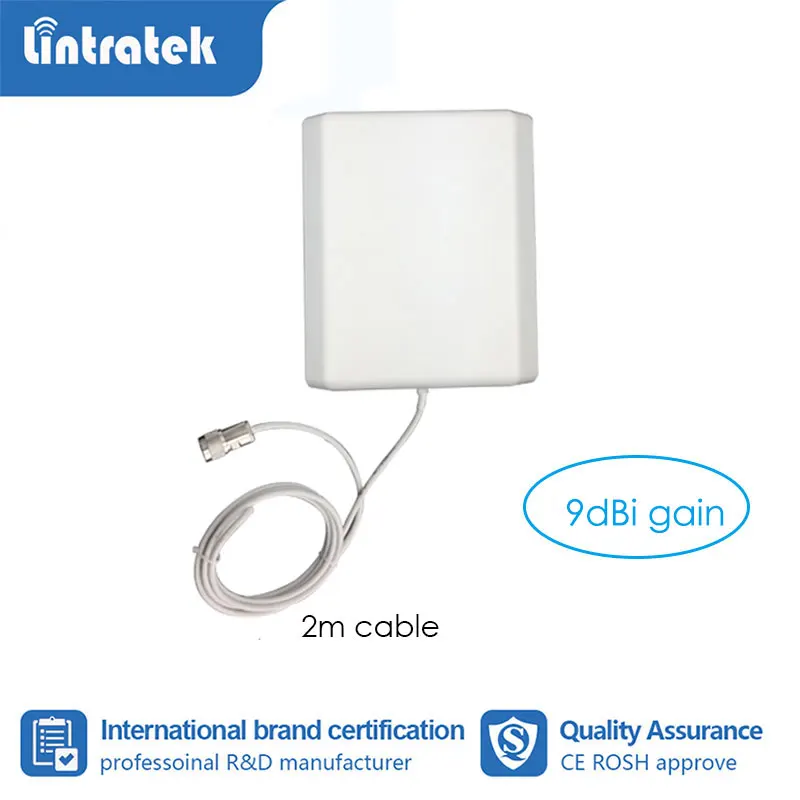 Внутренняя панельная антенна с усилителем 9 дБ кабелем 2 м GSM/3G/ 4G для