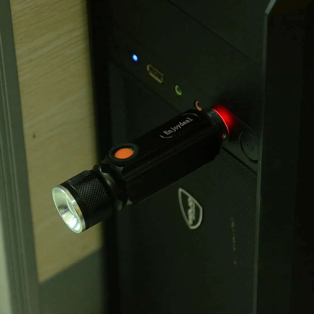 Светодиодный фонарик T6 + COB водонепроницаемый магнитный фонарь с зарядкой от USB