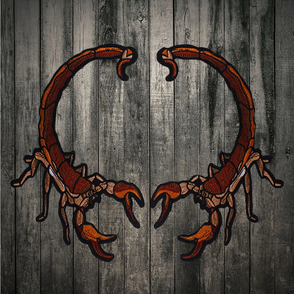 1 комплект божья коровка со звуковыми ткани патчи Скорпион Вышивка гладить на