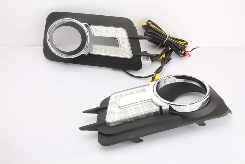 Автомобильный мигающий 1 пара для Volkswagen VW Tiguan 2010 2011 2012 светодиодный DRL дневные ходовые огни Дневной светильник противотуманный светильник