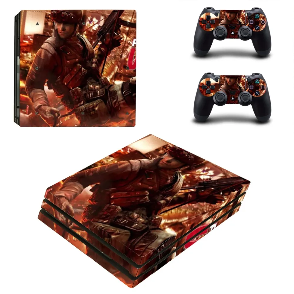 PS4 Pro Skin Sticker Decal for Sony PlayStation 4 Console and 2 Controller Vinyl- Rainbow Six Siege | Электроника