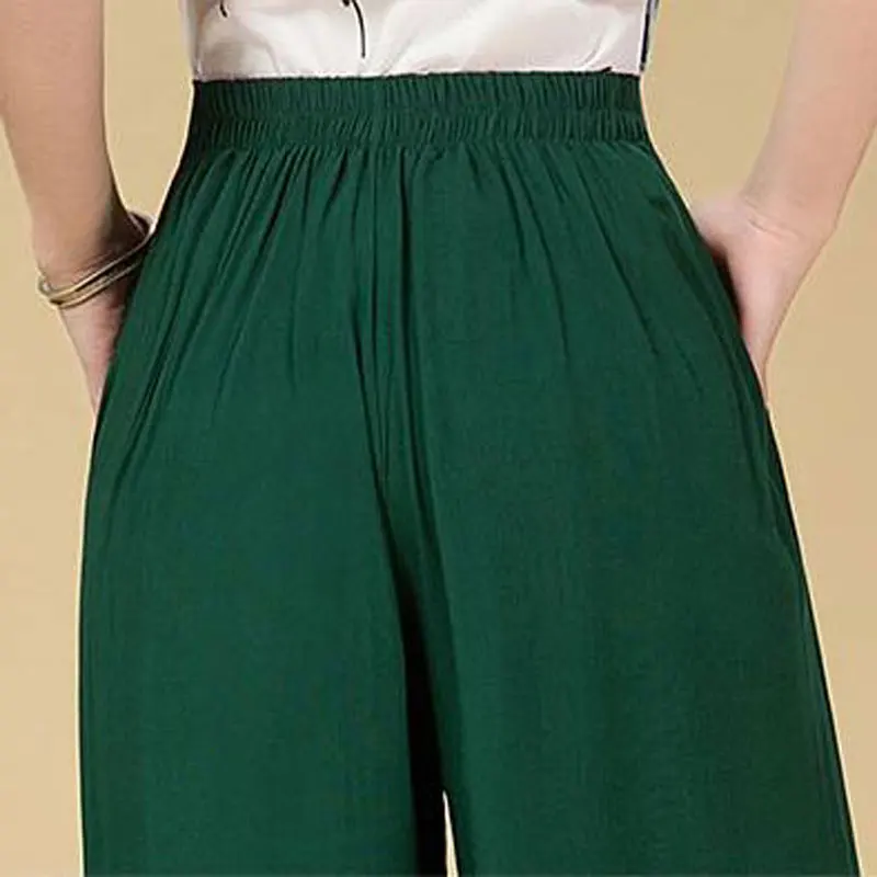 Большие размеры однотонные хлопковые широкие брюки 2017 новые модные повседневные