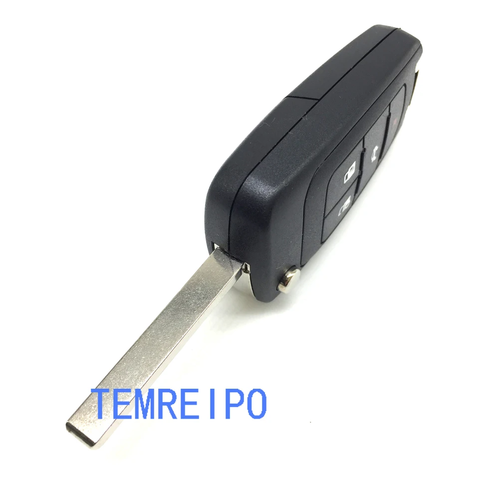 5 шт./партия сменные Складные пульты для дистанционного ключа с кнопками Chevrolet