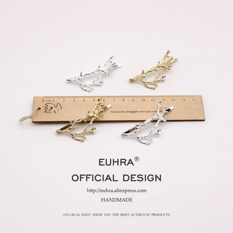 EUHRA, 2 цвета, сплав, ветка, шпильки, заколка для волос, для девушек, заколки для волос, для женщин, заколки для волос