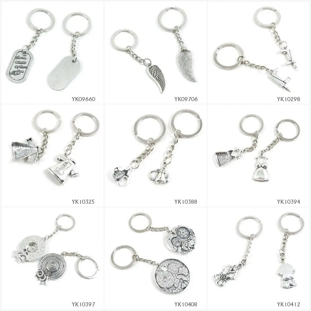 Металлический Античный Серебристый Брелок для ключей брелок кольцо с надписью