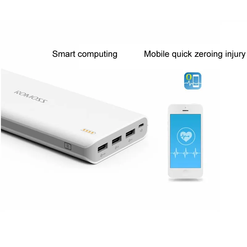 ROMOSS Sense9 внешний аккумулятор 25000 мАч Sense 9 внешний аккумулятор 5 В 3 USB выход зарядное устройство для iPhone Xiaomi huawei samsung