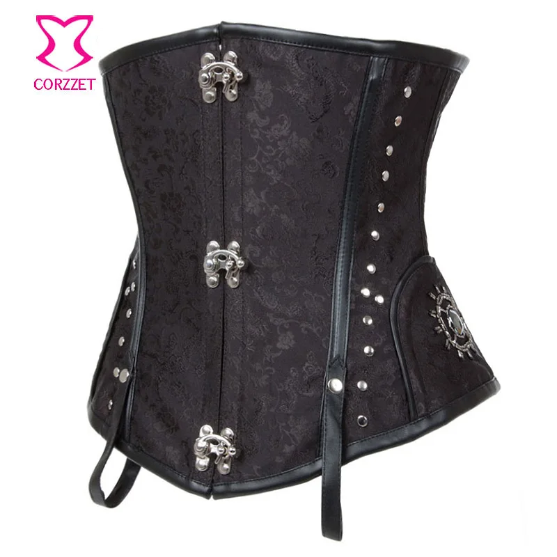 Корсет в стиле стимпанк корсаж под грудью коричневого цвета корсет размера плюс