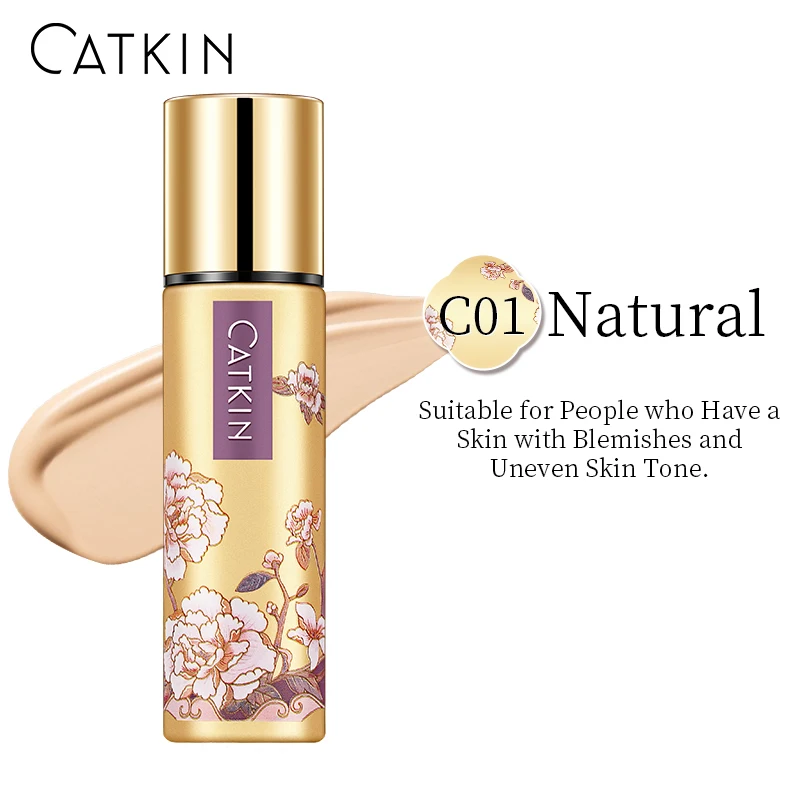C01 Natural CATKIN Smooth Жидкая основа 30 г C01 натуральный увлажняющий крем с масляным контролем солнцезащитный блок водонепроницаемый/водостойкий отбеливающий - Цвет: C01 Natural