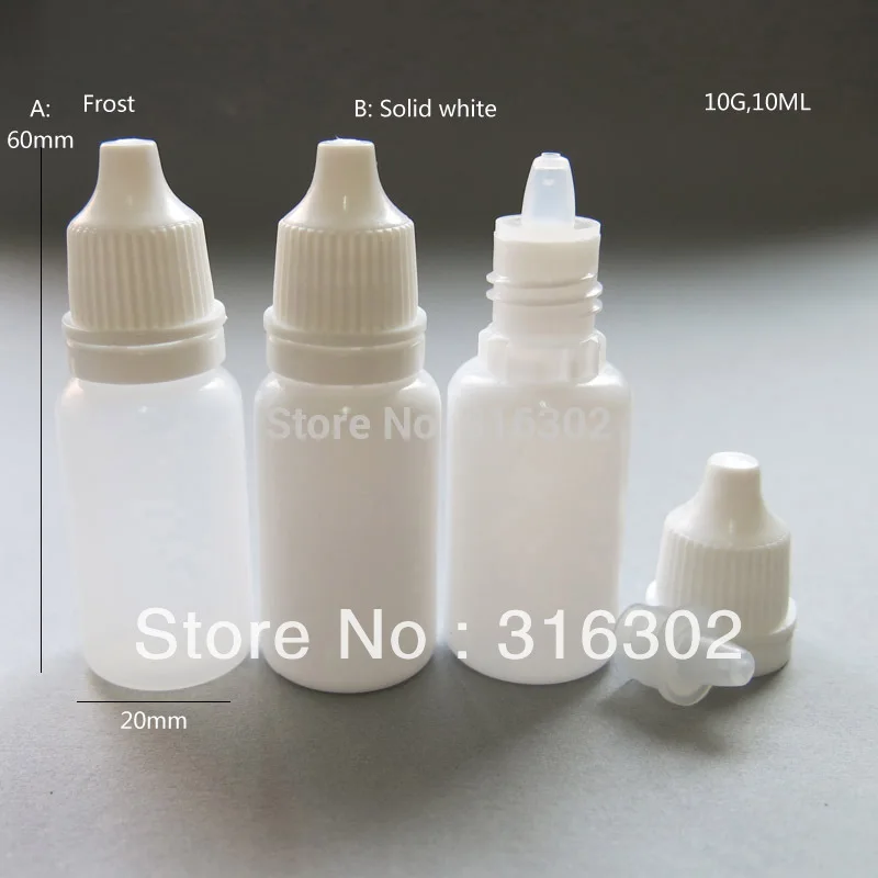 100pcs /lot 10ml Empty  Small PE Plastic Dropper Bottles NEW