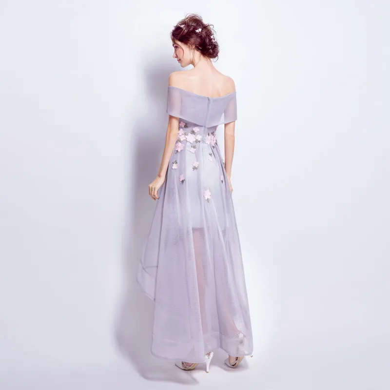 Платье для выпускного вечера с вырезом лодочкой и цветами|prom dresses 2017|low prom dressesprom |