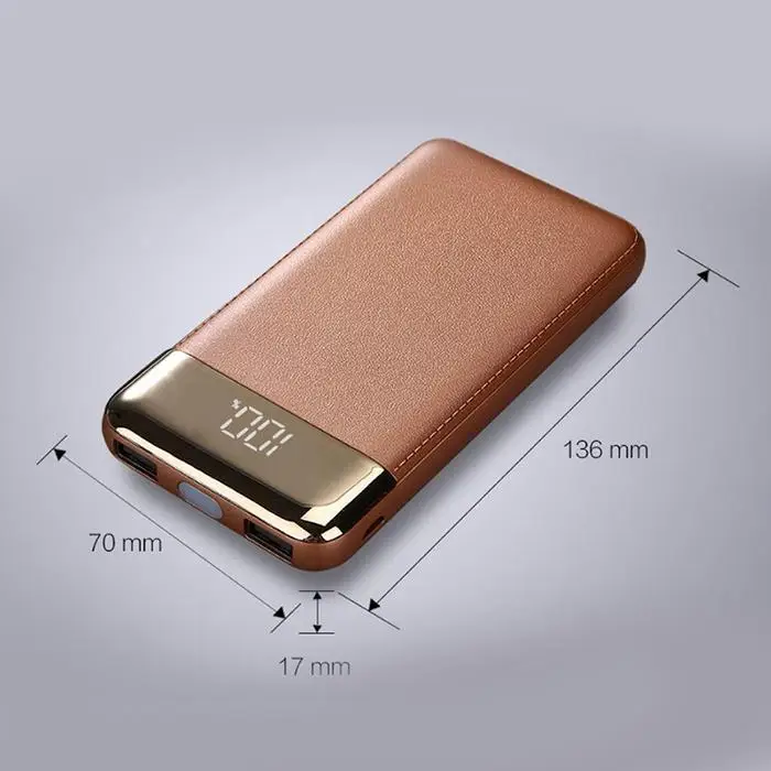 Портативный внешний аккумулятор 8000 мАч с цифровым дисплеем двойной USB зарядное