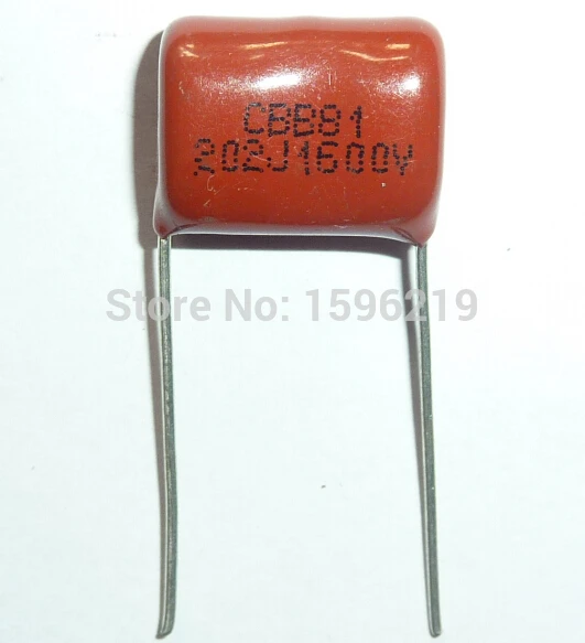 

50pcs CBB capacitor 202 1600V 202J 1.6KV 2000pF 2nF P15 CBB81 Metallized Polypropylene Film Capacitor
