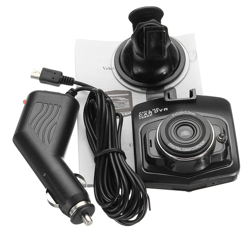 Автомобильный мини видеорегистратор 12V Full HD 1080P lcd DVRKamera с g-сенсором - Название цвета: black