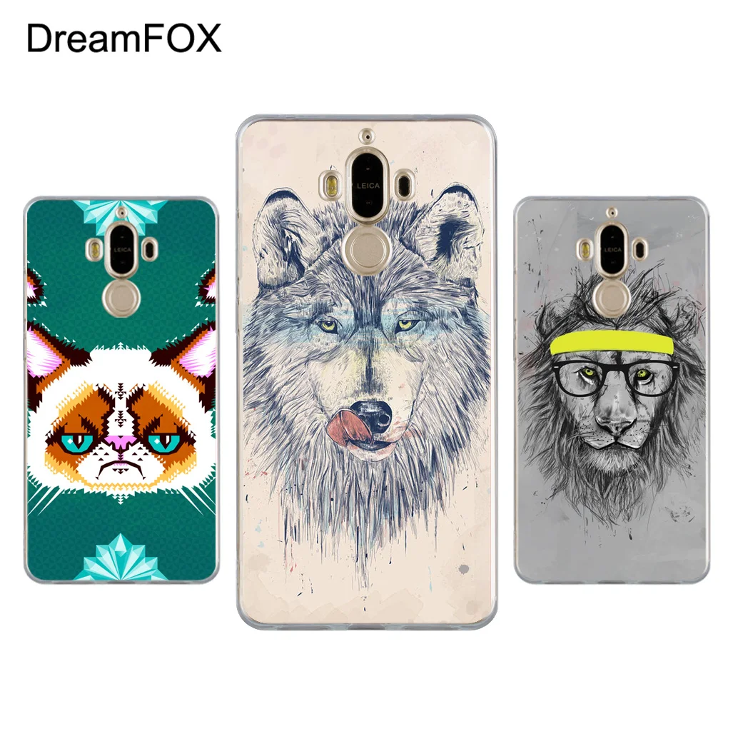 DREAMFOX L407 ацтекская Собака Сова Лев кошка волк Мягкий ТПУ силиконовый чехол для huawei
