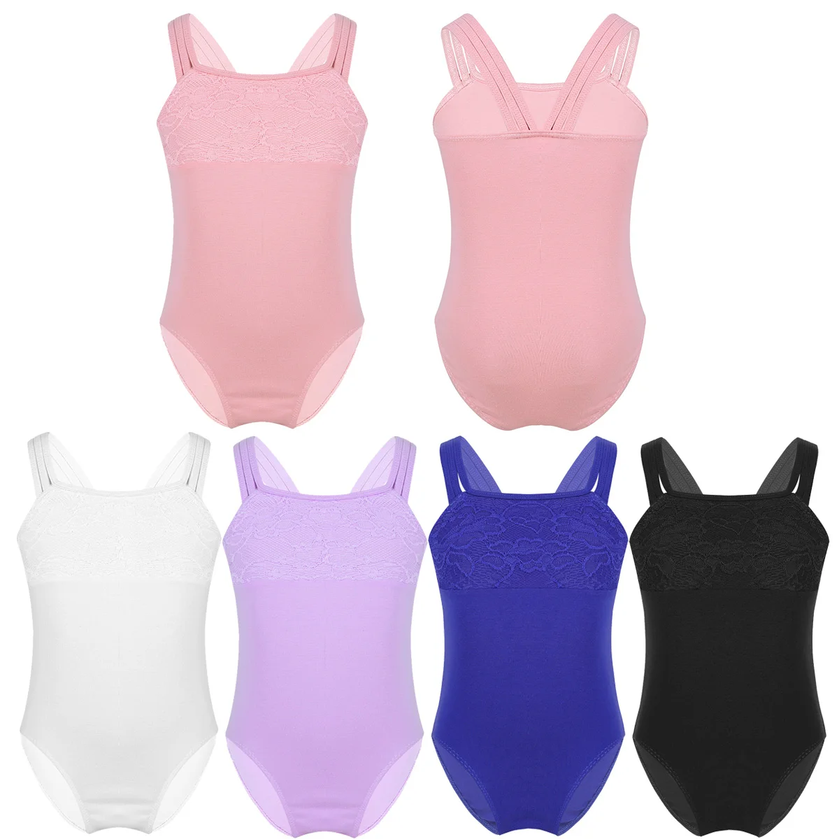 Балетная Одежда для танцев маленьких девочек цельный комбинезон на бретельках