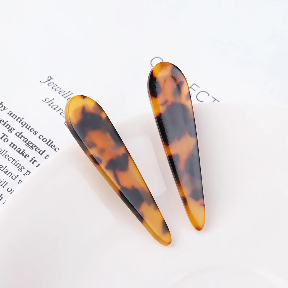 Женская заколка для волос с леопардовым принтом элегантная геометрическая 2