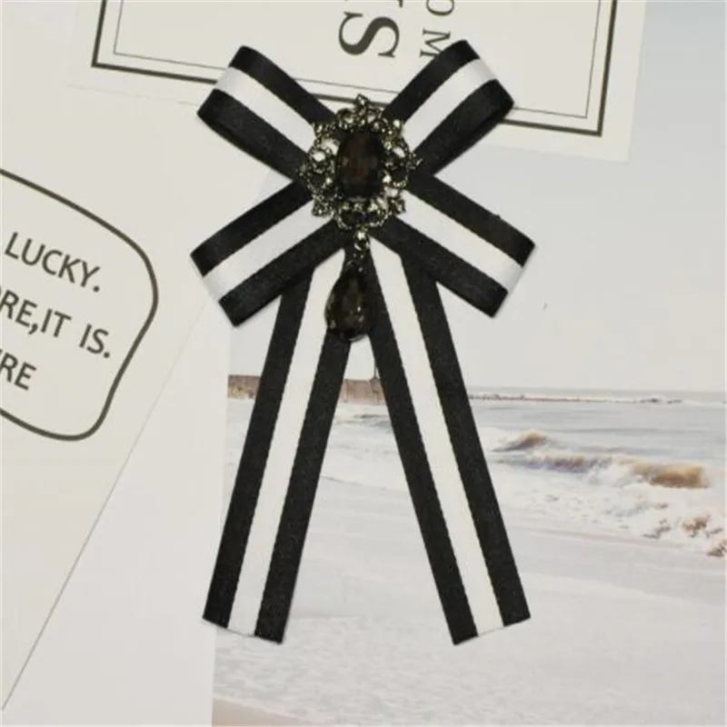 WKOUD блестящая резинка с бантом брошь бэйдж значок и броши женские корсаж