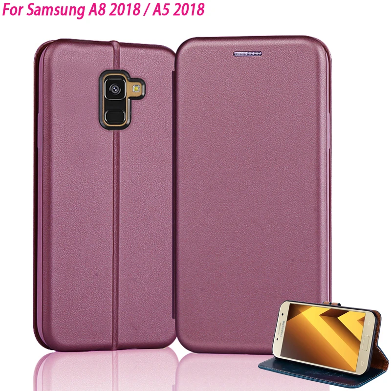 Кожаный чехол YonLinTan для samsung galaxy A5 2018 A 8 A8 откидной Чехол 5 6 дюйма портмоне телефона