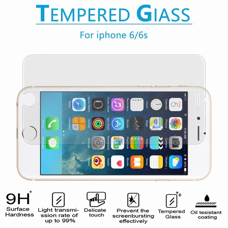 Закаленное стекло для защиты экрана iPhone 11 Pro 12 Mini X XS Max XR 8 7 Plus 6S 6 5 5S SE 2020 защитная