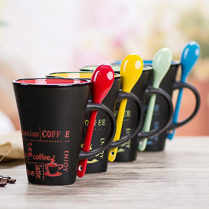 Кофейная чашка кофейная набор европейских чашек креативная доставка с крышкой и