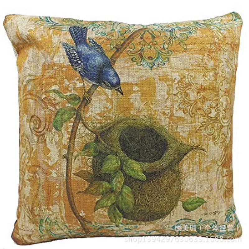 

Upscale American country pillow cover Decorative pillowcase 45x45cm Cotton and linen fronhas