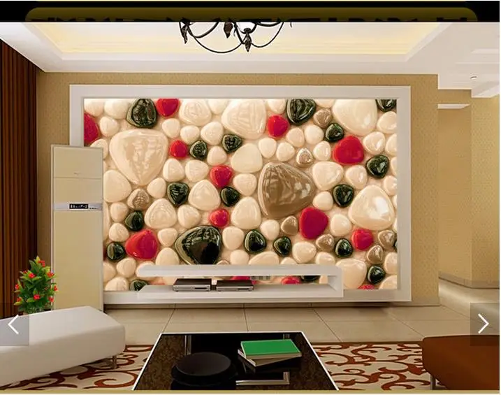 

3d обои на заказ 3d настенные фрески обои креативный 3D цветной галька фон Стена 3d гостиная фото обои