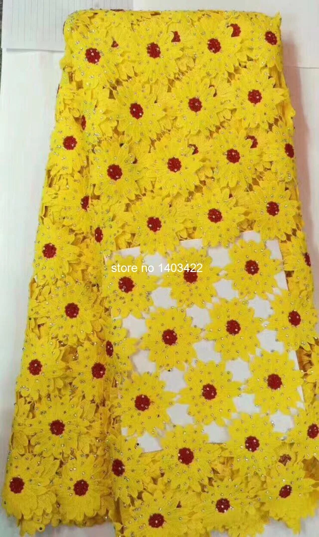 New Design African Lace Fabrics High Quality Guipure Fabric For Party Dress. Nigerian With Stone SH4091 | Дом и сад