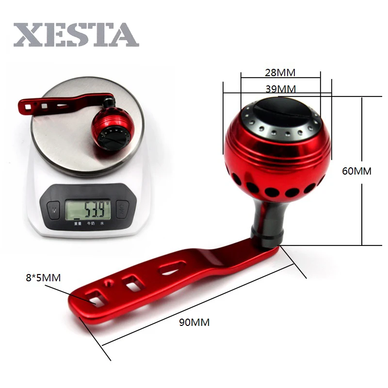 XESTA Fishing Reel Handle Aluminum Alloy Single Shaker Strong Durable Fishing Reel Rocker For Baitcasting Fishing Tackle Tools